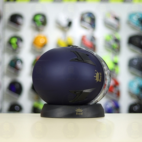 Mũ 3/4 Royal M268(2 Kính) Xanh Mực Nhám Nhỏ Gọn Nhẹ FREESHIP