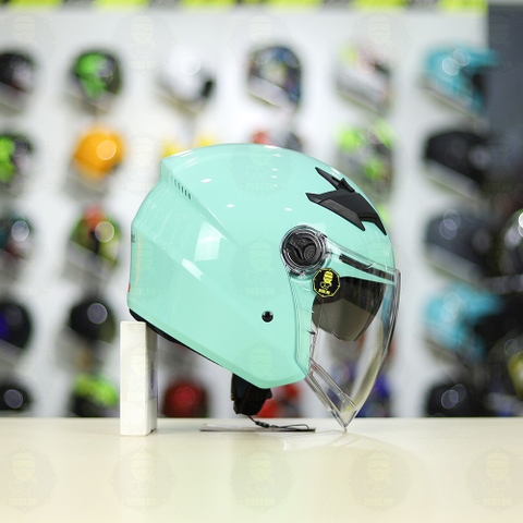 Mũ 3/4 Royal M268(2 Kính) Xanh Ngọc Bóng Nhỏ Gọn Nhẹ FREESHIP