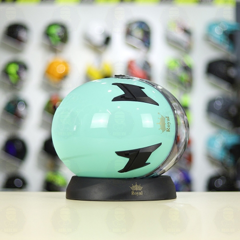 Mũ 3/4 Royal M268(2 Kính) Xanh Ngọc Bóng Nhỏ Gọn Nhẹ FREESHIP