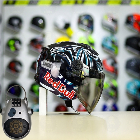 Mũ 3/4 ROYAL XH01 + Dán Tem Decal Shoei KURAMA FREESHIP