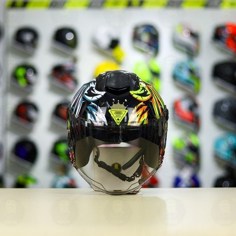 Mũ 3/4 ROYAL XH01 + Dán Tem Decal Shoei KURAMA FREESHIP