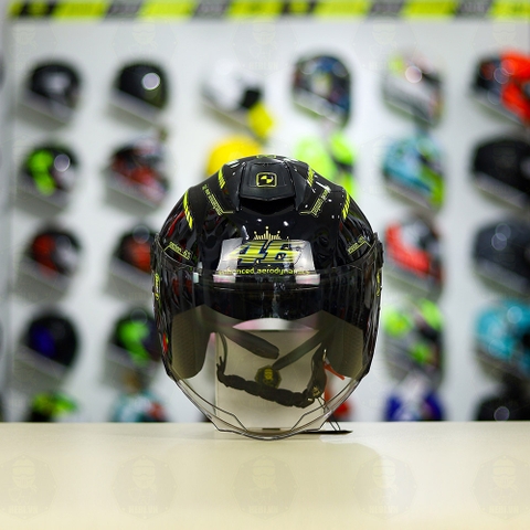 Mũ 3/4 ROYAL XH01 + Dán Tem Decal AGV Project 46 Vàng