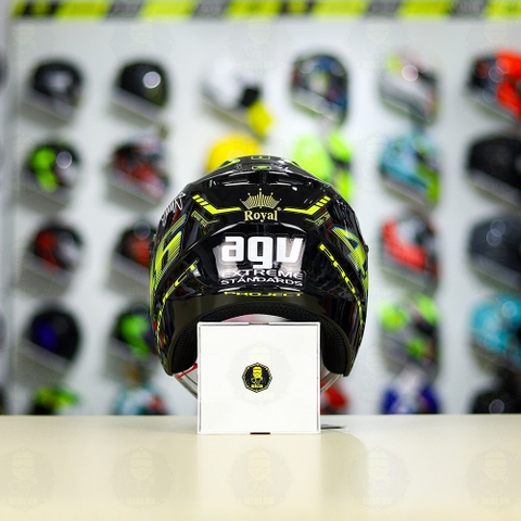 Mũ 3/4 ROYAL XH01 + Dán Tem Decal AGV Project 46 Vàng