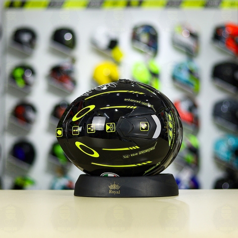 Mũ 3/4 ROYAL XH01 + Dán Tem Decal AGV Project 46 Vàng