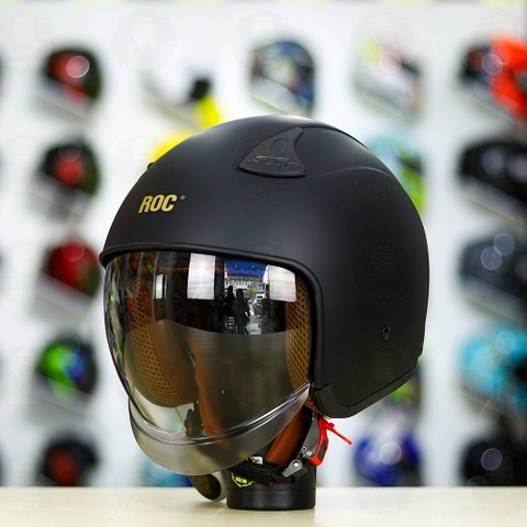 Mũ 3/4 Royal M139 SKY ROC Đen Nhám + Tặng Khóa FREESHIP