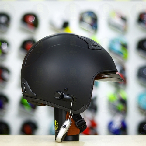 Mũ 3/4 Royal M139 SKY ROC Đen Nhám + Tặng Khóa FREESHIP