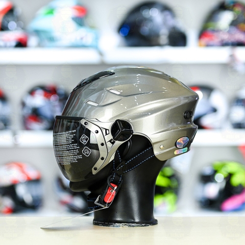 Mũ 1/2 Sunda 125BC Xám Bóng FREESIZE