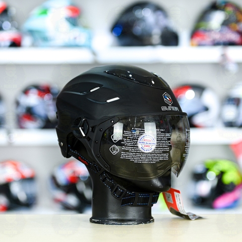 Mũ 1/2 Sunda 125BC Đen Nhám FREESIZE