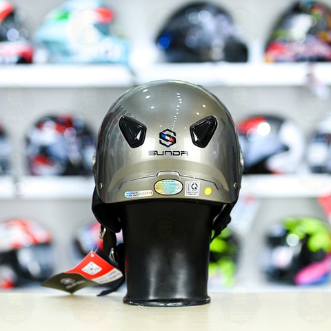 Mũ 1/2 Sunda 135D Xám Bóng FREESIZE