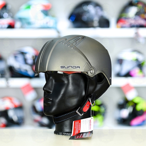 Mũ 1/2 Sunda 135D Xám Nhám FREESIZE