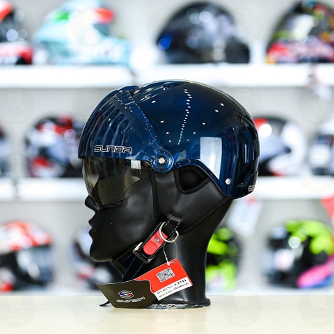 Mũ 1/2 Sunda 135D Xanh Dương Bóng FREESIZE