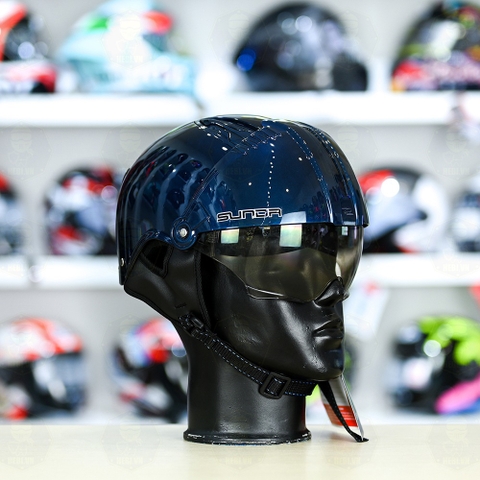 Mũ 1/2 Sunda 135D Xanh Dương Bóng FREESIZE