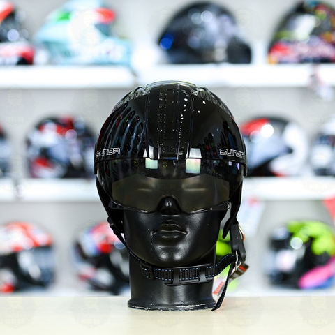 Mũ 1/2 Sunda 135D Đen Bóng FREESIZE