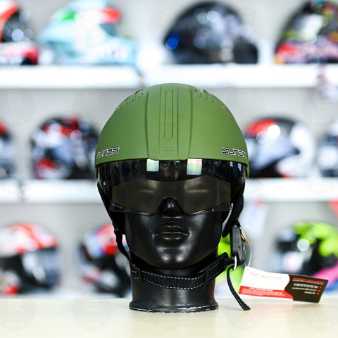 Mũ 1/2 Sunda 135D Xanh Lính Nhám FREESIZE