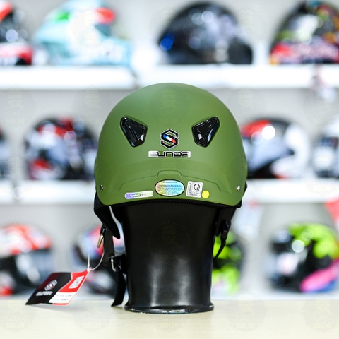 Mũ 1/2 Sunda 135D Xanh Lính Nhám FREESIZE