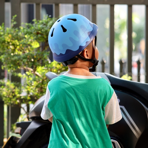 Nón Bảo Hiểm Cho Bé Từ 1-5 Tuổi KIDS Cream Siêu Nhẹ Freesize