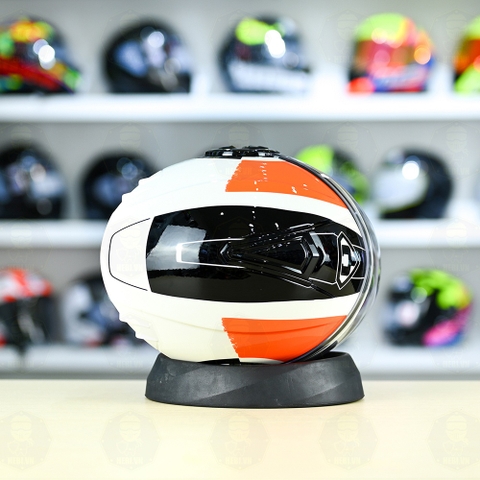 Mũ 3/4 YOHE 851 Trắng Cam FREESHIP