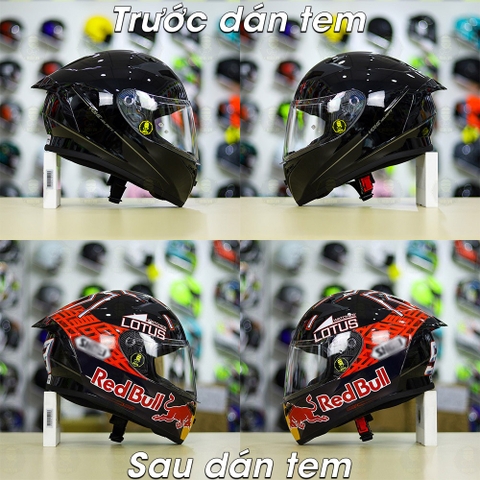 Tem Decal M93 Redbull Version 2 Cho Nón Fullface - Không Nón - FREESHIP