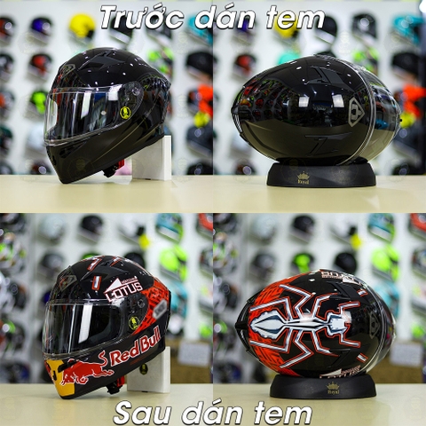Tem Decal M93 Redbull Version 2 Cho Nón Fullface - Không Nón - FREESHIP