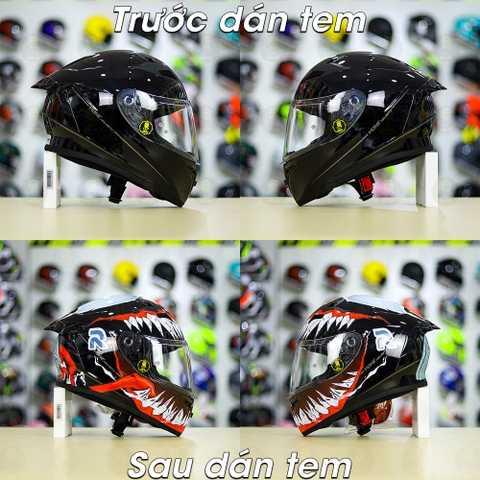 Tem Decal Venom Version 2 Cho Nón Fullface - Không Nón - FREESHIP