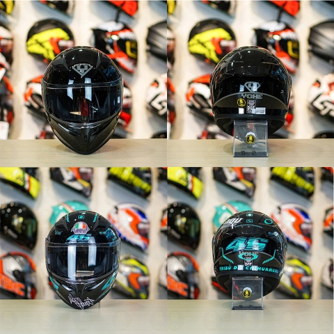 Tem Decal AGV Project 46 Xanh Ngọc Cho Nón Fullface - Không Nón - FREESHIP