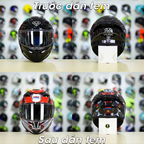 Tem Decal Honda CBR Red Cho mũ Fullface - FREESHIP