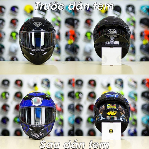 Tem Decal AGV Myth Version 2 Xanh GP Cho Nón Fullface - Không Nón - FREESHIP