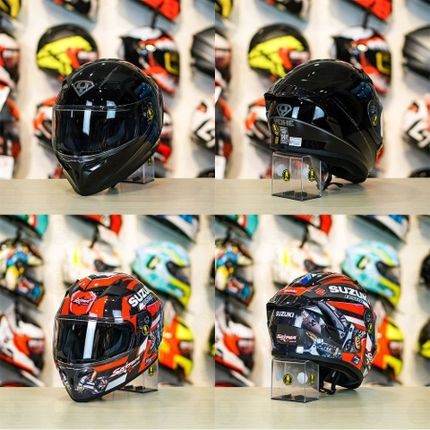 Tem Decal Suzuki Satria Đỏ Cho Fullface Yohe - TORC - AGV - LS2 không gồm nón