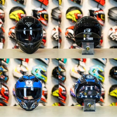 Tem Decal Yamaha Exciter Xanh GP Cho Nón Fullface - Không Nón - FREESHIP
