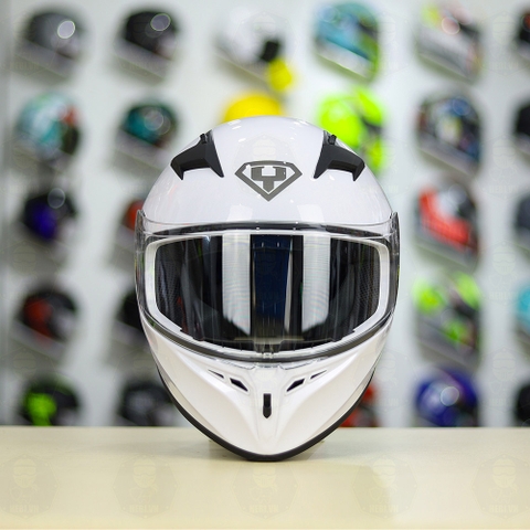 Mũ Fullface Yohe 978 Plus Trắng Camay Bóng FREESHIP