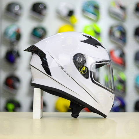 Mũ Fullface Yohe 978 Plus Trắng Camay Bóng FREESHIP