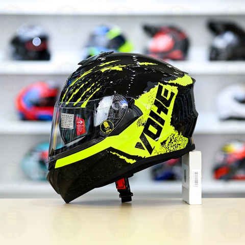 Mũ Fullface Yohe 981 Camo Đen Vàng Bóng FREESHIP