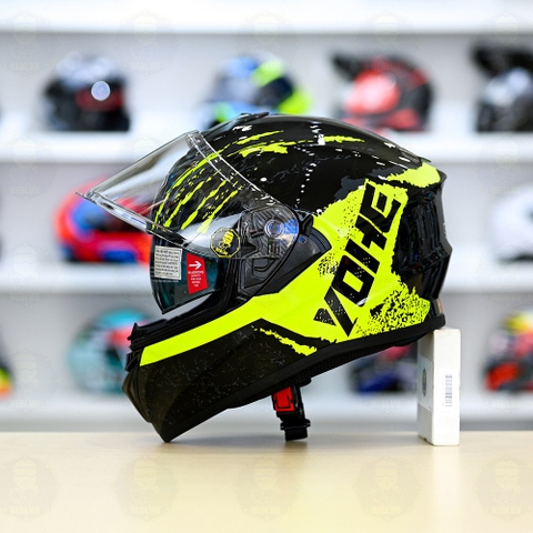 Mũ Fullface Yohe 981 Camo Đen Vàng Bóng FREESHIP