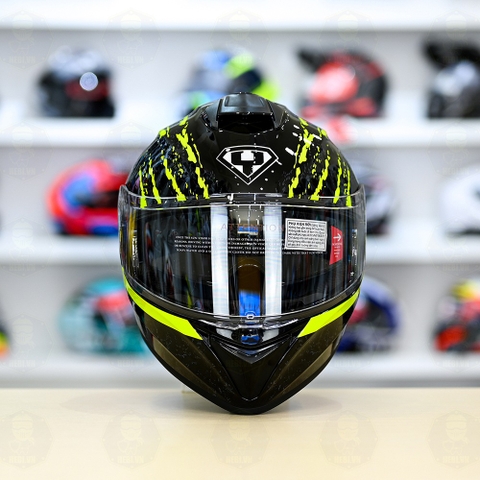 Mũ Fullface Yohe 981 Camo Đen Vàng Bóng FREESHIP