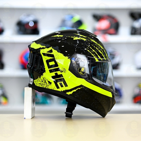 Mũ Fullface Yohe 981 Camo Đen Vàng Bóng FREESHIP