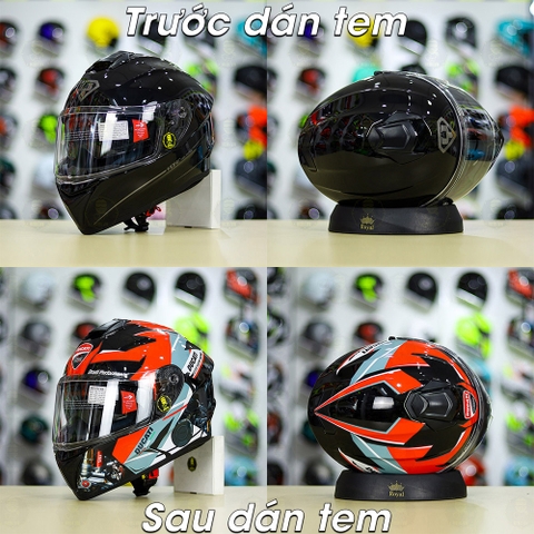 Tem Decal Ducati Version 2 Cho Nón Fullface - Không Nón - FREESHIP