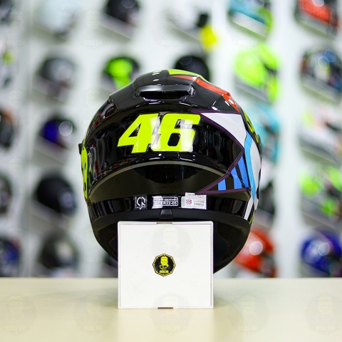 Mũ Fullface EGO E81 Đen Bóng + Dán Tem Decal Rossi Soleluna Winter Test FREESHIP