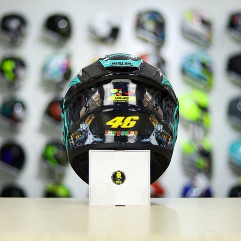 Mũ Fullface EGO E81 Đen Bóng + Dán Tem Decal AGV Myth V2 Xanh Ngọc FREESHIP