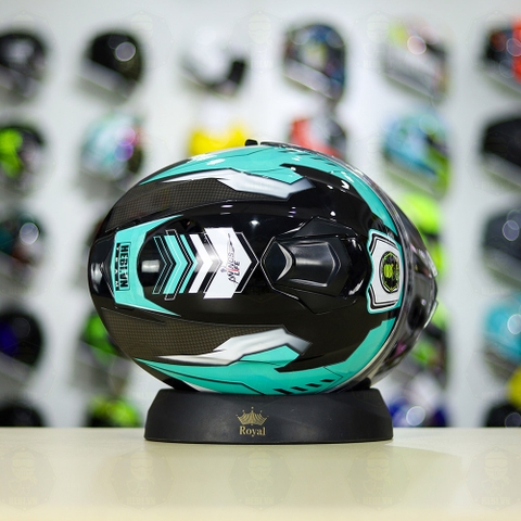 Mũ Fullface EGO E81 Đen Bóng + Dán Tem Decal AGV Myth V2 Xanh Ngọc FREESHIP
