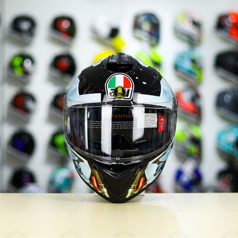 Mũ EGO E81 Đen Bóng + Dán Tem Decal BMW Bạc FREESHIP