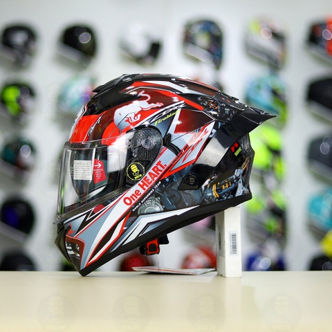 Full Combo Mũ EGO E81 Tem Decal Honda CBR Red FREESHIP