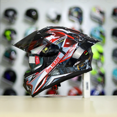 Full Combo Mũ EGO E81 Tem Decal Honda CBR Red FREESHIP