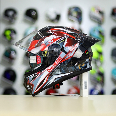 Full Combo Mũ EGO E81 Tem Decal Honda CBR Red FREESHIP