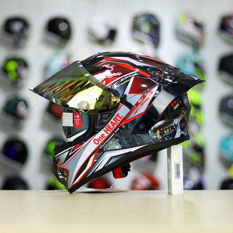 Full Combo Mũ EGO E81 Tem Decal Honda CBR Red FREESHIP