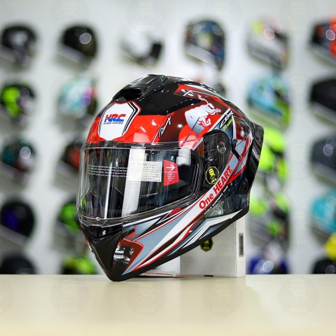 Full Combo Mũ EGO E81 Tem Decal Honda CBR Red FREESHIP