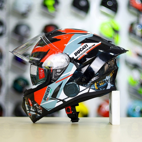 Full Combo Mũ EGO E81 Tem Decal DUCATI V2 FREESHIP