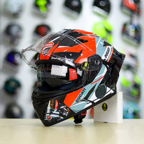 Full Combo Mũ EGO E81 Tem Decal DUCATI V2 FREESHIP