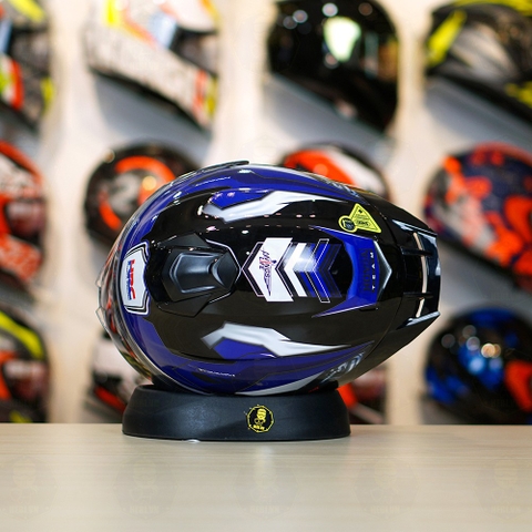 Mũ Fullface EGO E81 Đen Bóng + Tem Honda WINNER Xanh GP FREESHIP