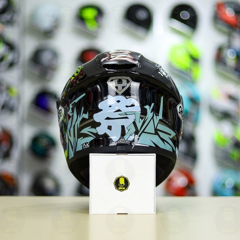 Mũ Fullface EGO E81 Đen Bóng + Dán Tem Decal Shoei KURAMA FREESHIP