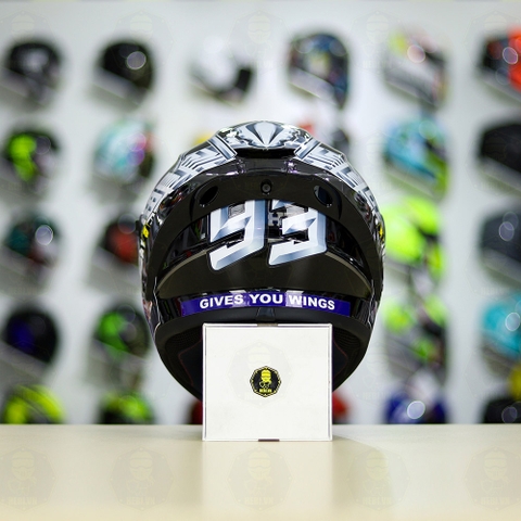 Mũ Fullface EGO E81 Đen Bóng +Tem Decal SHOEI M93 V2 Silver FREESHIP